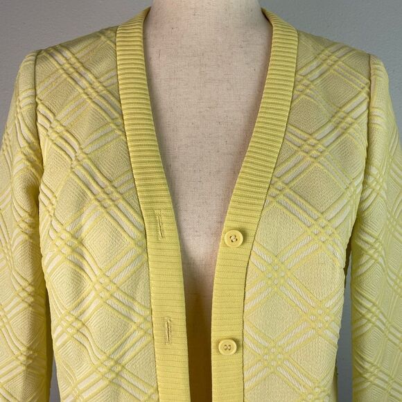Vintage Yellow Dress Jacket Size M EUC - Picture 2 of 9